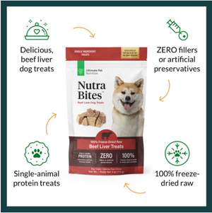 Ultimate Pet Nutrition Nutra Bites Freeze Dried Beef Liver Dog Treats