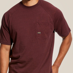 Ariat Men's Cotton Strong T-Shirt - Burgundy Heather