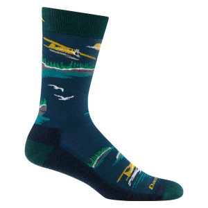Darn Tough Men's Float Boat Crew Lightweight Lifestyle Sock - Midnight