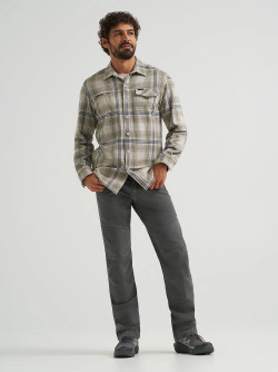 Wrangler ATG™ Men's Campsite Plaid Shirt - Stone