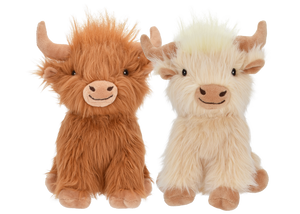 Multipet 8" Highland Cow Plush Dog Toy