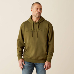 Ariat Men's Ariat Embossed Logo Hoodie - Winter Moss