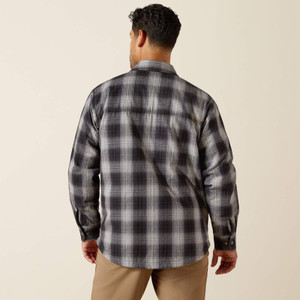 Ariat Men's Rebar Flannel Insulated Shirt Jacket - Black