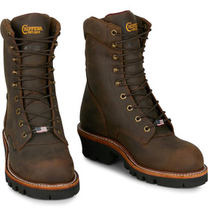 Chippewa Men's Super Logger 9" Waterproof Insulated Steel Toe - Aged Bark