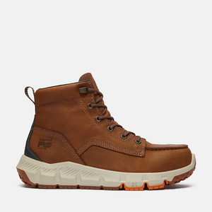 Timberland PRO Men's Tempe Moc Toe 6" Alloy Toe Work Boot - Light Brown Full-Grain