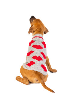 Chilly Dog Sweaters Red Hearts Dog Sweater
