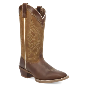 Laredo Women's Iron Belle Round Toe Leather Boot - Brown