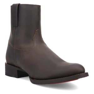 Laredo Men's Vanguard Round Toe Leather Boot - Charcoal