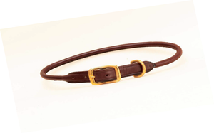 Tory Rolled Leather Dog Collar