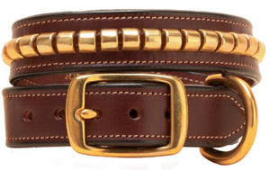 Tory Leather 1" Clincher Dog Collar