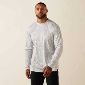 Ariat Men's Rebar Sunblocker Printed Long Sleeve T-Shirt - Micro Chip