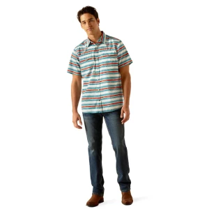 Ariat Men's Hadley Short Sleeve Snap Shirt - Delphinium Blue
