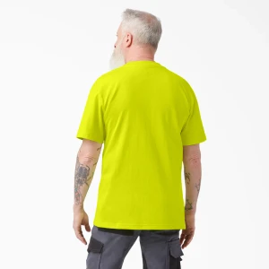 Dickies Men's Heavyweight Neon Short Sleeve Pocket T-Shirt - Yellow