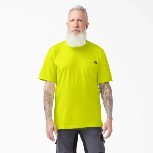 Dickies Men's Heavyweight Neon Short Sleeve Pocket T-Shirt - Yellow