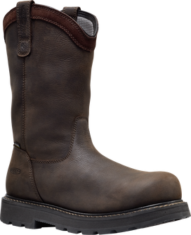 Keen Men's Cincinnati 90° Pull-On Waterproof Composite Toe Work Boot - Dark Brown