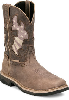 Justin Men's BOLT 11" Waterproof Composite Toe Western Boot - Brown