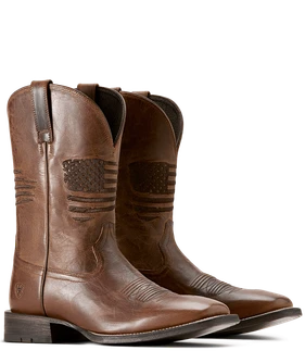 Ariat Men's Circuit Patriot Wide Square Toe Western Boot - Tan