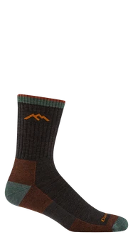 Darn Tough Men's "Hiker" Micro Crew Midweight Cushion Hiking Socks - Walnut