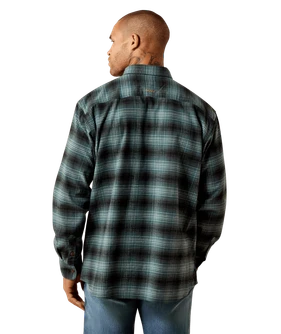 Ariat Men's Rebar Flannel DuraStretch Work Shirt - North Atlantic