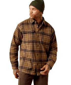 Ariat Men's Rebar Heavy Flannel Work Shirt - Caribou