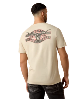 Ariat Men's "Ariat Steer" Freedom T-Shirt - Natural
