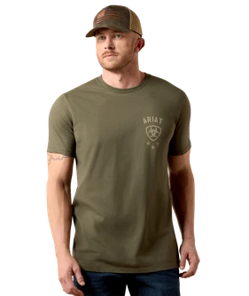 Ariat Men's Ariat Eagle Thunder T-Shirt - Army Green