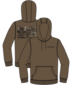 Ariat Men's Ariat Wooden Ridge Hoodie - Teak