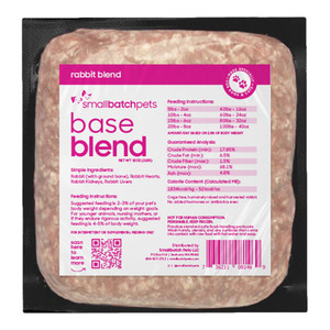 Small Batch Frozen Rabbit Blend for Dogs & Cats