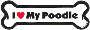 Pet Gifts USA I Love My Poodle - Bone Magnet