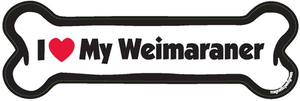 Pet Gifts USA I Love My Weimaraner - Bone Magnet