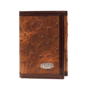 Nocona Ostrich Trifold Wallet