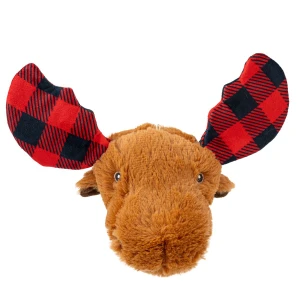 Tall Tails 2-in-1 Red Antler Moose Holiday Fetch Ball Dog Toy
