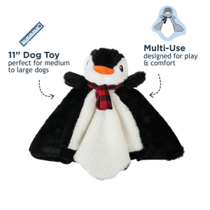 Tall Tails Penguin Comfort Blanket Dog Toy