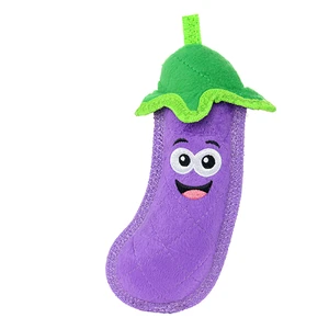 Tuffy Funny Food Eggplant Dog Toy