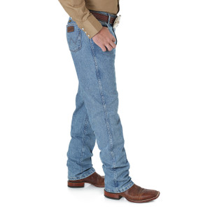 Wrangler Premium Performance Advanced Comfort Cowboy Cut Jean - Stone Bleach