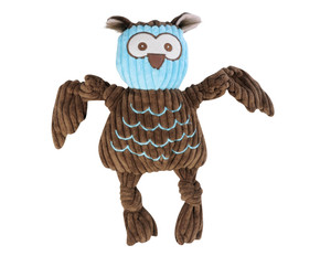 Allure Plush Corduroy Durable Knottie Owl Dog Toy