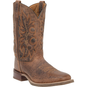 Laredo Men's Rustic Rancher Stockman Wide Square Toe Tan