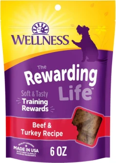 Wellness The Rewarding Life  Beef & Turkey Recipe Soft & Chewy Dog Treats, 6-oz