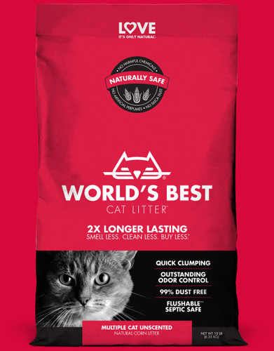 World's Best Cat Litter Multiple Cat Unscented - 15 lb