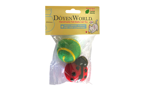 Doyenworld Cat Felt Ball Ladybug