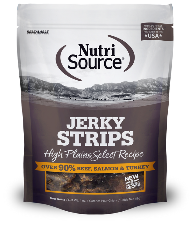 NutriSource High Plains Select Jerky Strips Dog Treats