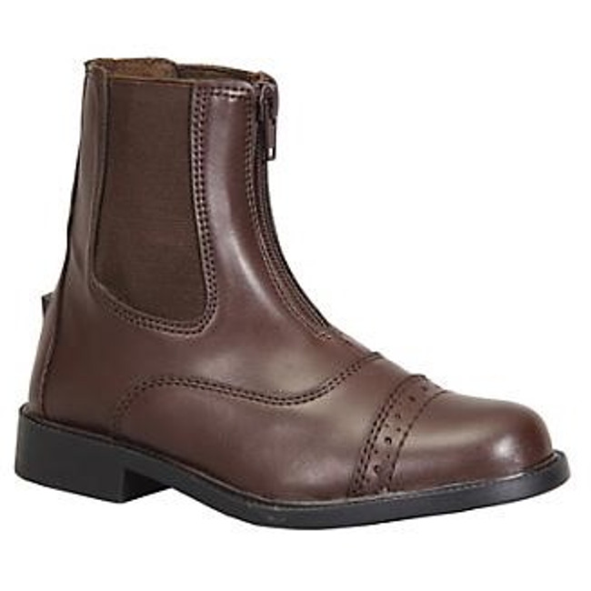 TuffRider Starter Front Zip Paddock Kids' Brown Boots