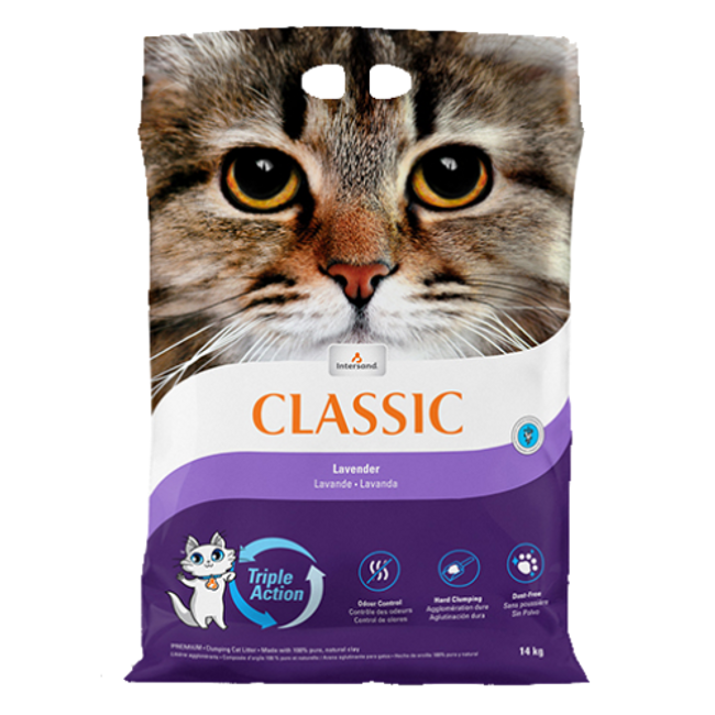 Intersand Classic Premium Clumping Lavender Scented Cat Litter 30lb