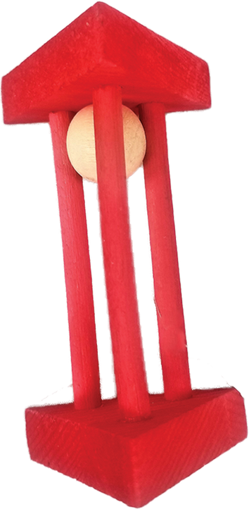 A&E Nibbles Wooden Triangle with Ball Chew