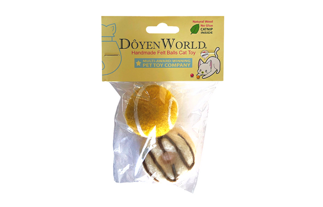 Doyenworld Cat Felt Ball Donut