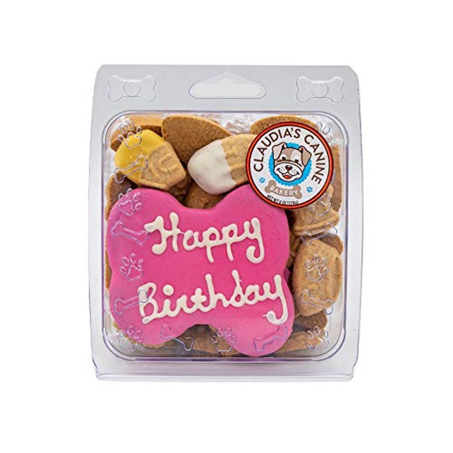 Claudia's Canine Bakery Happy Birthday 7oz - Pink