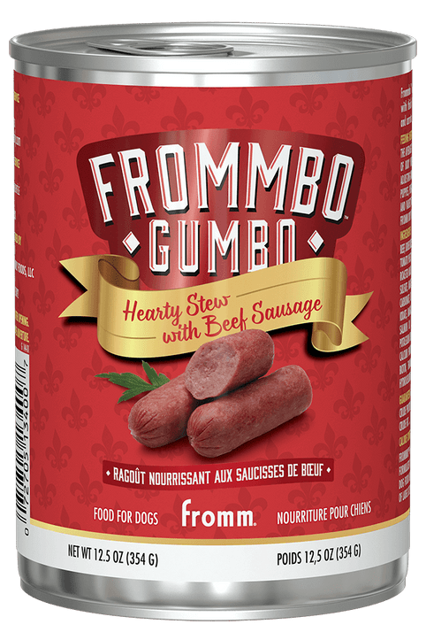 Fromm Frommbo Gumbo Hearty Stew With Beef Sausage Canned Dog Food 
