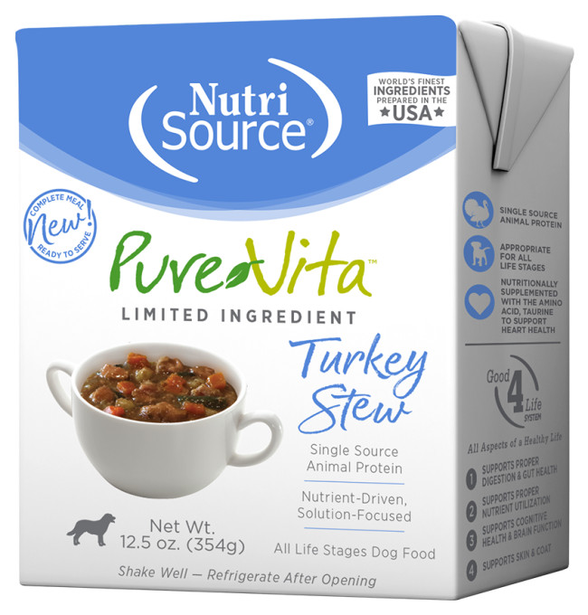 NutriSource PureVita Turkey Stew Wet Dog Food