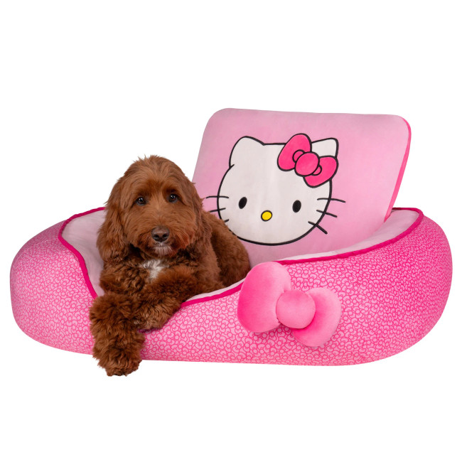 Squishmallows Hello Kitty and Friends Pink Bolster Pet Bed