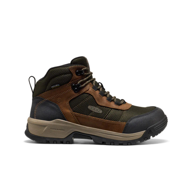 Keen Men's Skokie Waterproof Work Boot Soft Toe - Forest Night/Black